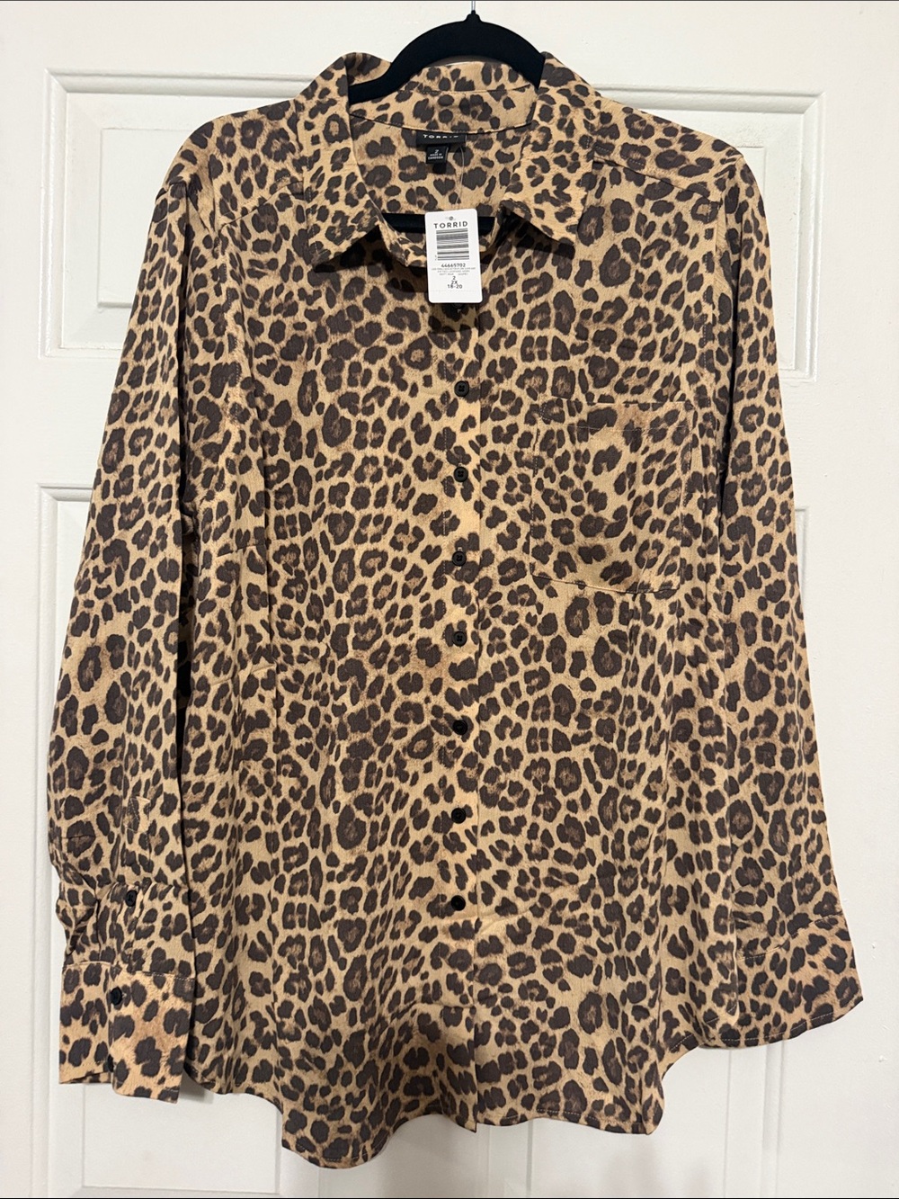 torrid Leopard Print Button-Up Jacket in Brown and Black